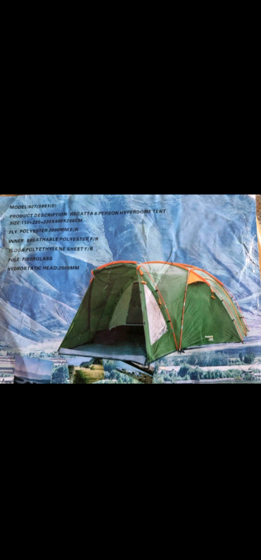 Regatta hydrafort tent (6 man) model 